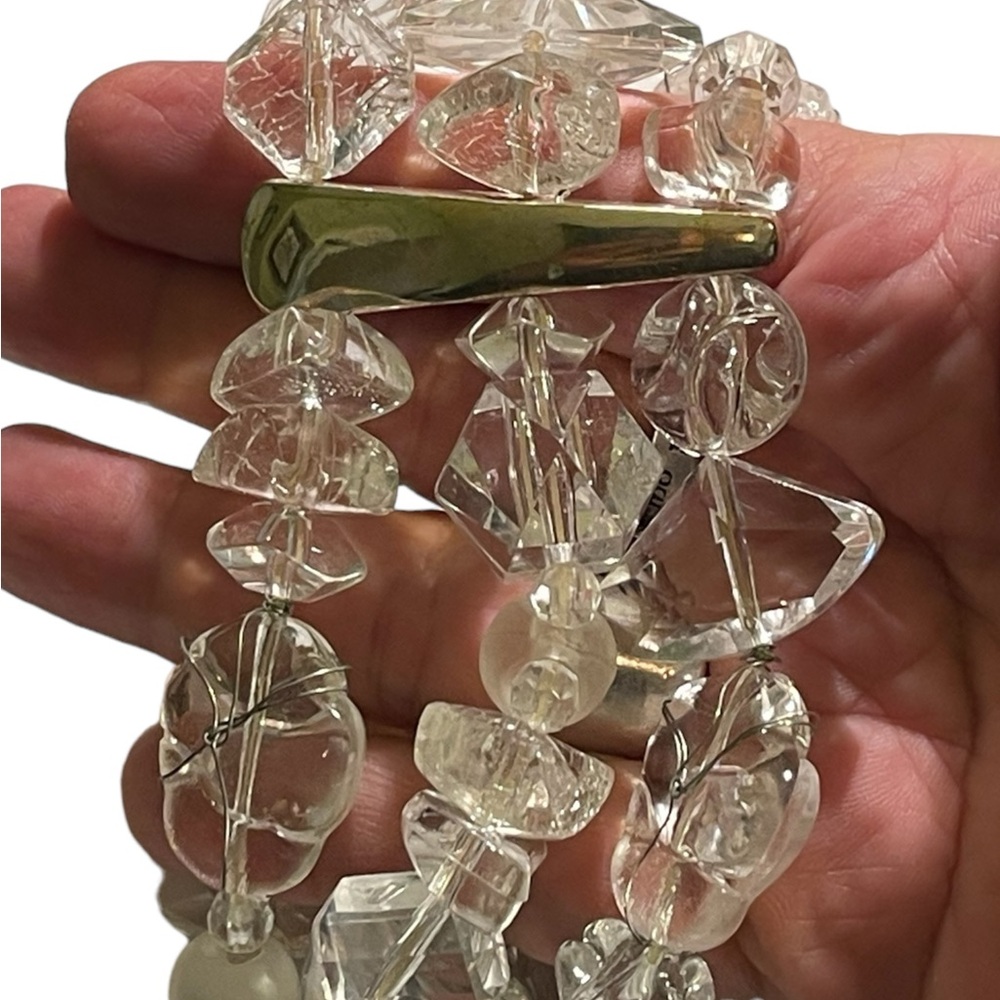 🤑🤑🤑 5 FOR $35 🤑🤑🤑 3-Strand Crystal Beaded Bracelet w/Elastic